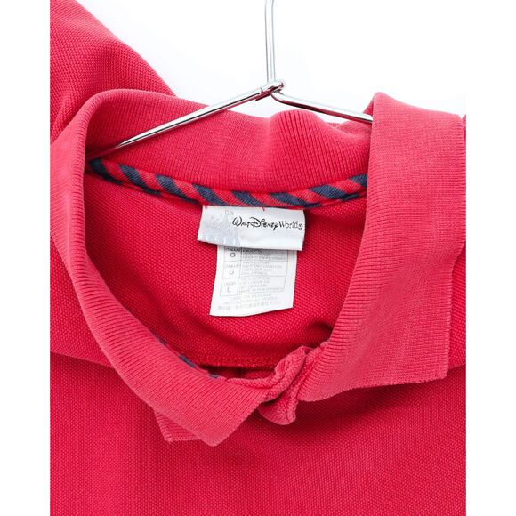 Disney Mickey Mouse Red Polo Shirt Mens‎ Short Sleeve Collared Top - Picture 3 of 3